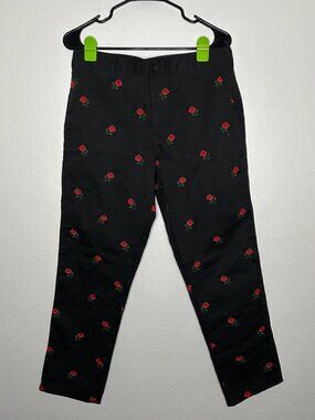 Chinatown Market All-Over Rose Embroidered Chino Pants Size 32